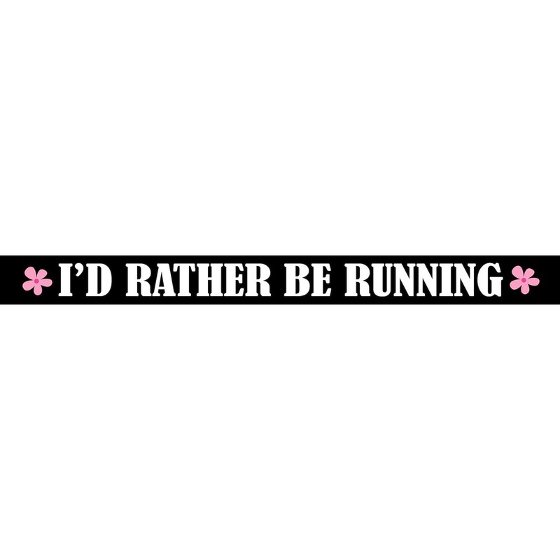 CafePress Rather Be Running License Plate Frame Chrome License Plate