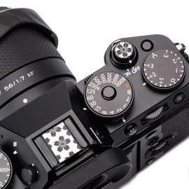 Camera Metal Hot Shoe Cover Shutter Buttons Protector for Fuji X100VI X100V X-T4 X-T3 XPRO3 XPRO2 for ZF Z5 Z6 Z6II (Black-Set)
