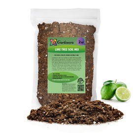 Gardenera's Premium Lime Soil Mix - Ideal for Potting, Planting, and Repotting Your Citrus Trees [2 Quart Bag]
