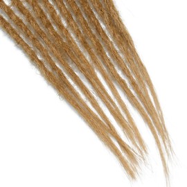 20 Inch Thin 0.6 cm Dreadlocks Extensions Single Ended 15 Strands/Pack Gold Brown Soft Synthetic Faux Dreads Reggae Crochet Braided Dread Extensions
