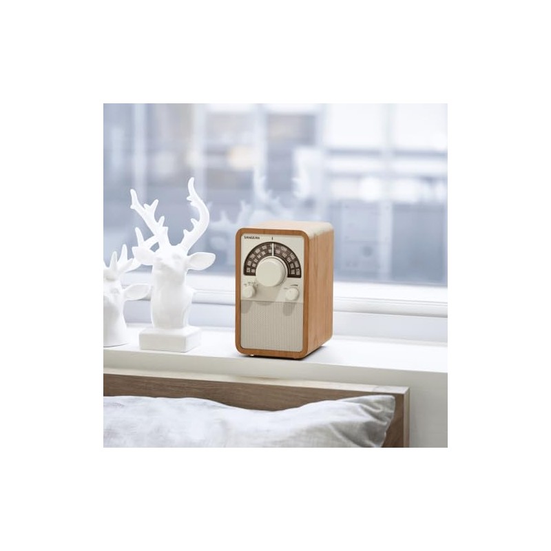 Sangean AM/FM Table Top Wooden Radio (Walnut)