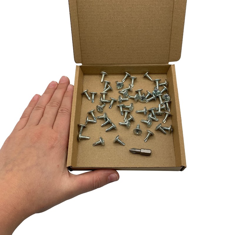 (Pack of 50) Zinc Plated Steel 4.2 x 13mm Screws,