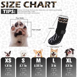 EXPAWLORER Dog Socks for Hot Pavement to Prevent Licking Paws, Anti Slip Doggie Grippy Booties Shoes for Hardwood Floors, Boots & Paw Protectors for Small Medium Large Senior Dogs Black XS