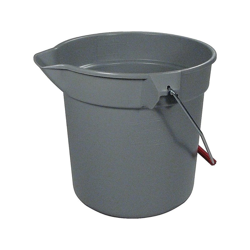 Rubbermaid BRUTE Bucket (S), 3.7 gal (9.5 L), Gray FG296300GRAY