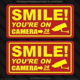 Silverbird Graphics 2x Camera Security sticker window alarm surveillance home caution warning CCTV