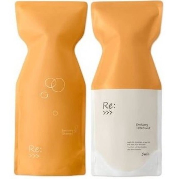 ADJUVANT Emisary Shampoo R 20.3 fl oz (600 ml) & Treatment R 21.2 oz (600 g) Refill Set