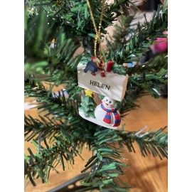 Unbranded Kurt Adler Snowman Christmas Tree Name Ornament Helen