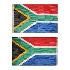 JumpingLight 2x3 Foot South Africa African Double Sided 3ply with Liner Poly Nylon Flag - Black Lives Matter - Pan-African Black Liberation UNIA Flag