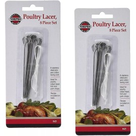 Norpro 843 Stainless Steel Poultry Lacers, 2 Sets of 8