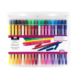 Royal and Langnickel 36 Double Ended Colour Marker Fine and Bullet Nib Pens