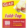 Glad Sandwich Bags, Fold Top, 180 bags