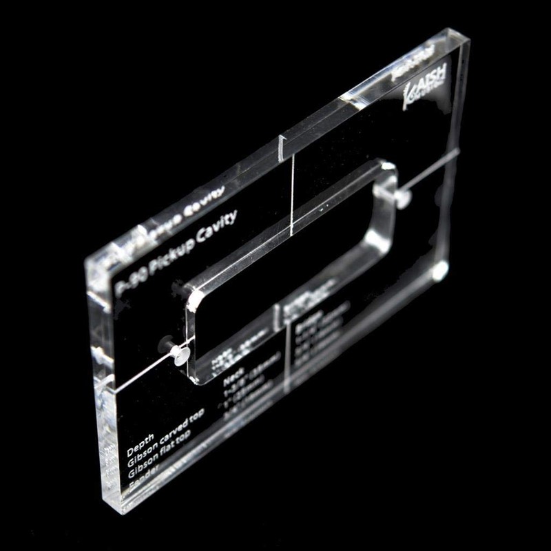 KAISH Acrylic Pickup Routing Template Pickup Templates for P-90 Pickup