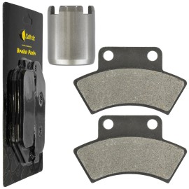 Caltric Rear Brake Caliper Piston And Pads For Polaris Big Boss 500 6X6 1997 1998 1999