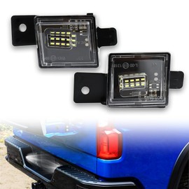 ZDEERAOTO LED License Plate Light for 2014-2023 Chevy Silverado GMC Sierra 1500 2500HD 3500HD Tag Lamp,18 SMD Xenon White 6000K,for Led Rear Tag Lamp,2 PCS