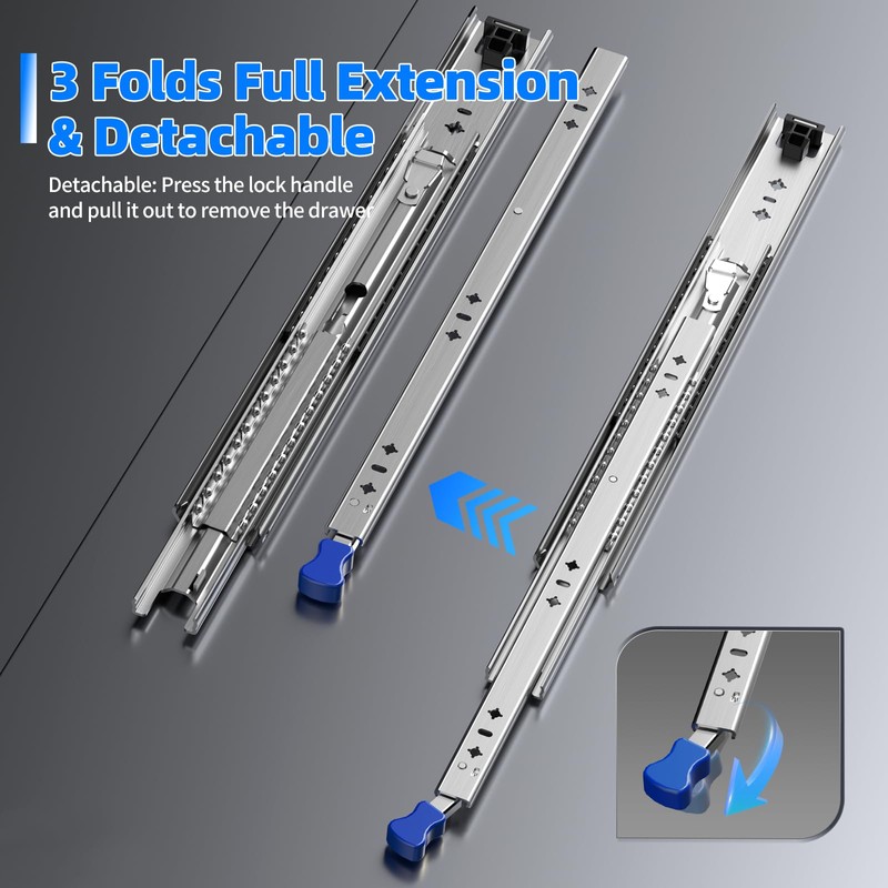 SLIDEWAY 260 Lbs Heavy Duty Locking Drawer Slides 1 Pair