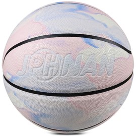 JPHNAN Basketball #5 Outdoor Faux Leather Basketball Ball #5 PU Leather Pink Color Indoor Outdoor Girls Practice Ball Interactive Play Game