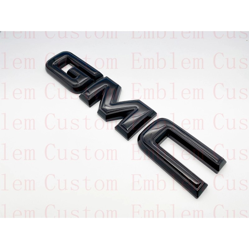 Auto Front GMC Gloss Black OVERLAY Emblem Badge Fit 2021-2022