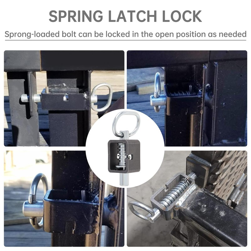 HOJLKLD Spring Latch Lock, Heavy Duty Weld-On Spring Loaded Latch