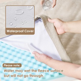 EHEYCIGA Orthopedic Memory Foam Dog Beds for Jumbo Dogs with Removable Waterproof Liner, Beige, 47x29