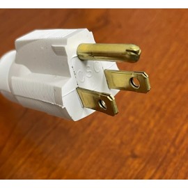 Cord Specialties 14 AWG Replacement Power Cord White -6 Ft (75.5") w/Open End, 14/3 SJT (145-291)