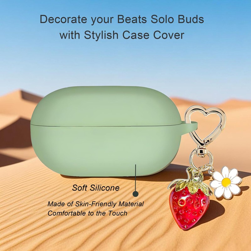 AGAOSH for Beats Solo Buds Case Cover with Cute Strawberry