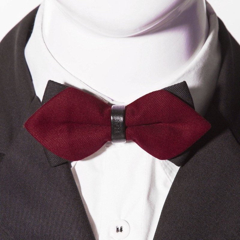 DonDon gent's retro-look pointed bow tie with hook fastener pre-tied