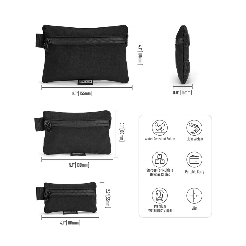 TACTICAL GEEK Storage A5 EDC Storage Bag Set, Multipurpose Hooks