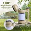 Solar Powered Portable LED Camping Lantern with Fan, Green, USB