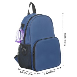 Feeding Tube Backpack for Feeding Tube G Tube J Tube GJ Tube Backpack - 13.7 Inch Gtube Feeding Backpack Modified Enteral Feeding Pump Backpack for Teenagers/Adults (Blue, Small)