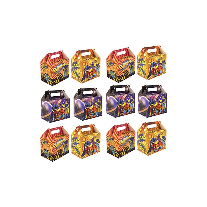 VALUE PACK 12 x Super Hero Paper Lunch Box Going