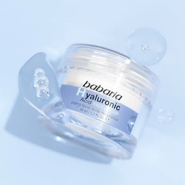 Babaria - Crema Hidratante Facial con Ácido Hialurónico |Crema Hidratante Facial Mujer y hombre| Aumenta Elasticidad | Reduce Arrugas y Antiedad | Textura Ligera | Vegano | Todo Tipo de Pieles | 50ml