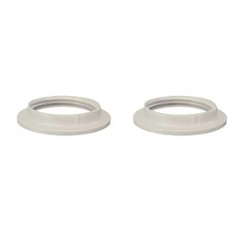 E26 E27 Lamp Shade Collar Rings,JNXQWE Light Socket Ring,E26 E27 Lock Socket Replacement Adapter Ring with Inner Diameter of 1.57 Inches（40MM）, Retainer Rings for Light Fixture (2, White)
