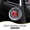 gunroil 1 PC Car Start Button Cover, Car Ignition One-Button