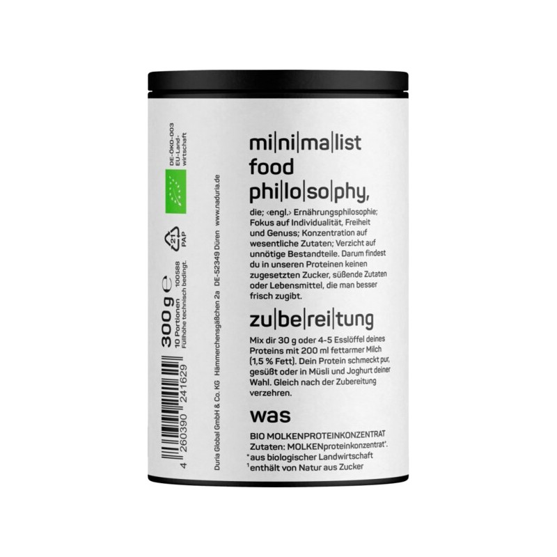 나두리아 Naduria 유청 프로틴 파우더 300g Naduria Whey Protein Powder