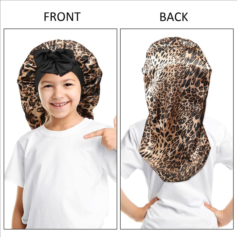 Coubeau Children's Satin Sleep Cap Boys Girls Double Layers Satin