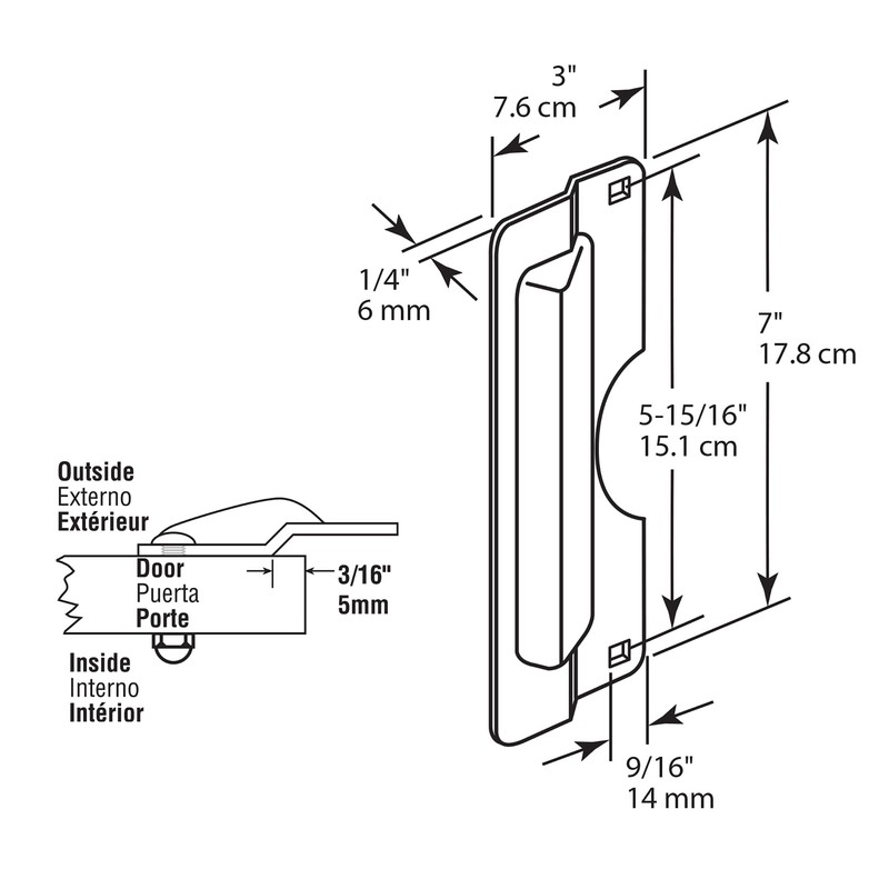 Prime-Line U 9501 Latch Guard Plate Cover – Protect Against