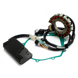 Frezon Magneto Coil Stator 1YW-85510-21, 1UY-85580-20, 2NL-85510-20 + Voltage Regulator 1YW-81960-A0 + Gasket Assy 3GD-15451-00 Fit for Yamaha YFP350U Terra Pro 1988,YFM350ER Moto-4 1987-1989