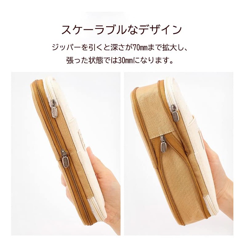 Pencil Case, Pen Case, Stylish, Large Capacity, Two-story Multi-functional Pouch,