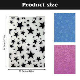 Rainmae 8 Pieces Plastic Embossing Folders loving Heart Embossing Machine Template Paper Card Gear Stripe Embossing Stencil for Card Making DIY Flower Scrapbook Photo Album Craft Decoration5.9x4.1Inch