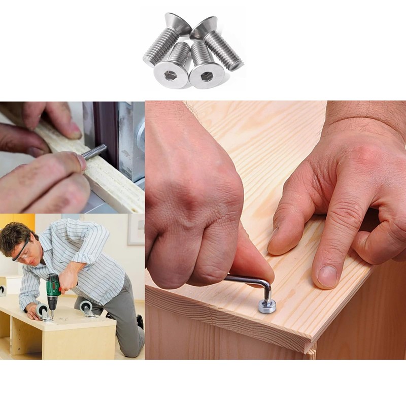 LIANRISES M5 Countersunk Screws 5 mm x 16 mm Threaded