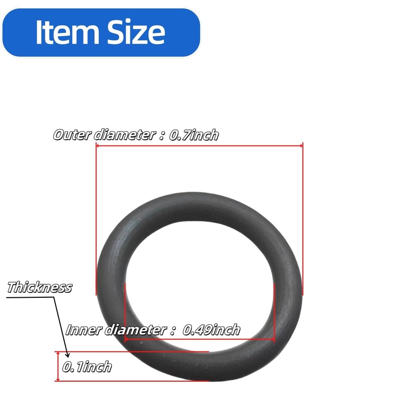 Pressure Washer O Rings 3/8" Quick Coupler O-Rings New Grey