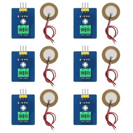 Coliao 6pcs Piezoelectric Sensor Analog Ceramic Piezo Vibration Sensor Module 3.3V/5V Piezoelectricity for DIY Kit
