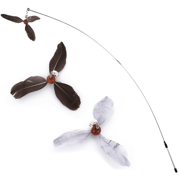 cobee Cat Feather Propeller Wall Toy, Cat Feather Toy Replacement,