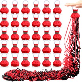 WinnerWhy 30 Pcs Graduation Hand Throw Streamers Poppers 2025 Graduation Confetti No Mess Paper Crackers Grad Party Supplies for Graduate Birthday Party Favor Decoration(Black and Red)