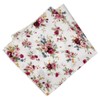 Kebocis - Pañuelo cuadrado con bolsillo floral para hombre, Blanco