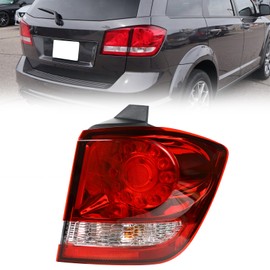 CNYGO Outer LED Tail Light Assembly Compatible with Dodge Journey 2011 2012 2013 2014 2015 2016 2017 2018 Rear Lamp Brake Taillights Replacement with Bulbs (Right Passenger)