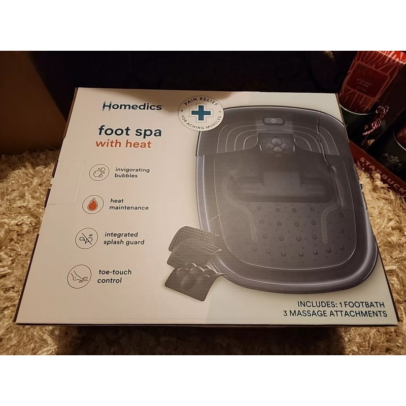 Homedics Foot Spa with Heat, New, Bubbling