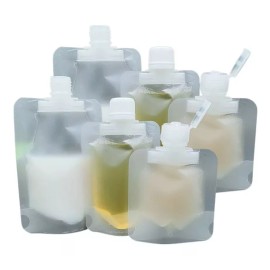 Estuchelandia Kit 6 Pzas Bolsa Envase De Viaje Rellenable Shampoo Líquidos