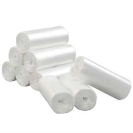 Vababa 3 Gallon Clear Small Trash Bags for Bathroom, Small Trash Basket Bags, 225 Counts