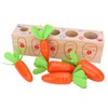 Wooden Pull Carrot Game Number Fine Motor Skill Toy Matching